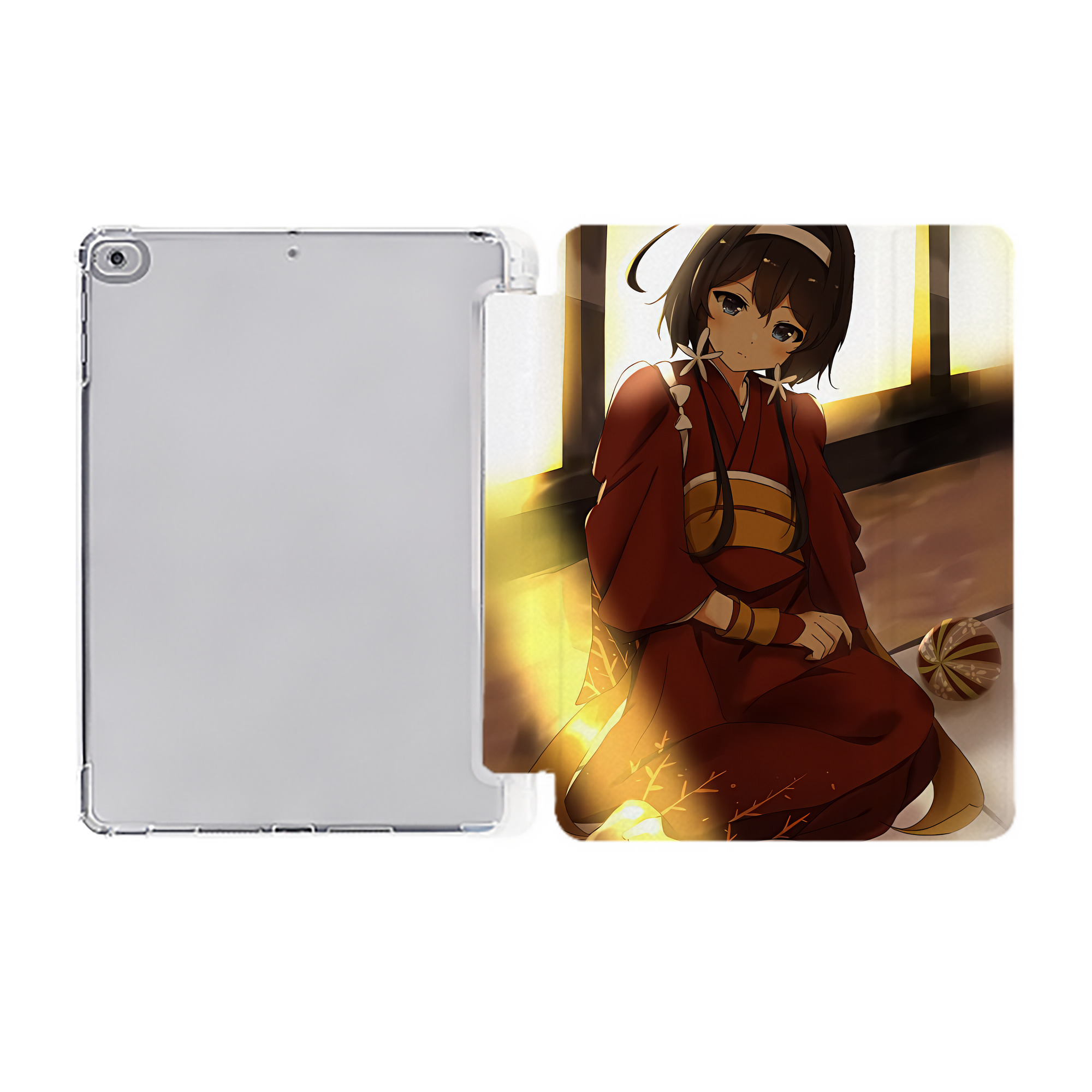 （画像用） 文豪ストレイドッグス Bungo Stray Dogs IPad ケース ペン収納付き 三つ折りスタンド PUレザー×シリコン 対応機種9.5/10.5/10.9インチ